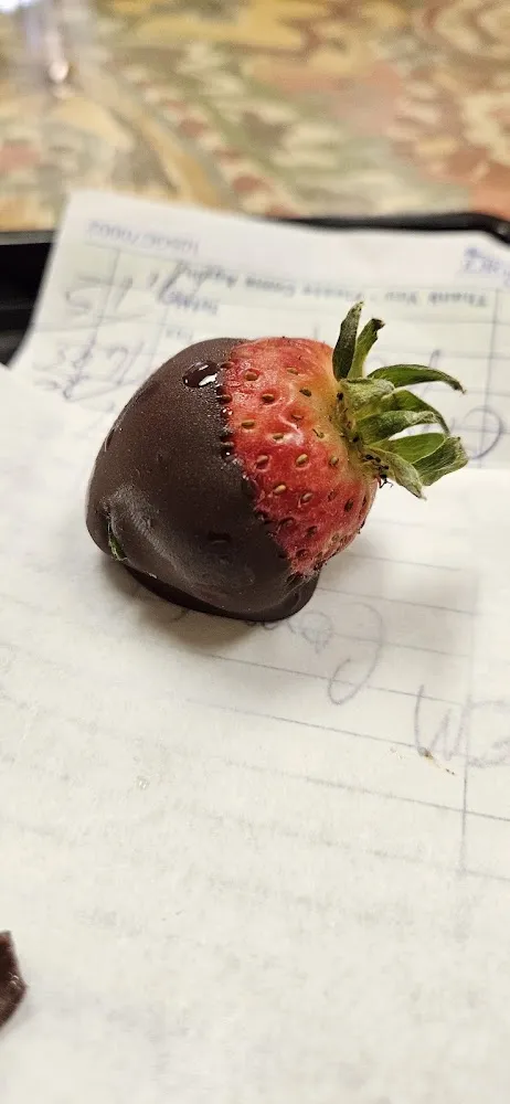 Bill with Strawberry Chocolate Covered Strawberries
